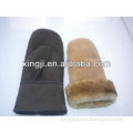 top quality sheepskin figerless winter customized designwomen's lamb fur glove